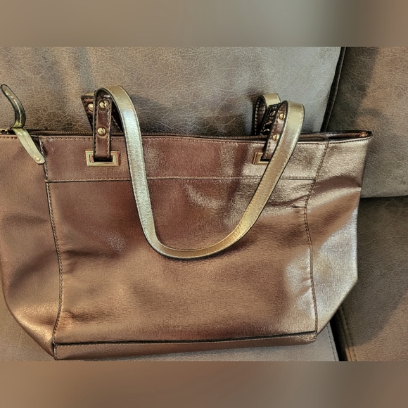 Nine West Bronze Handbag & matching wallet NWOT - Picture 6 of 8